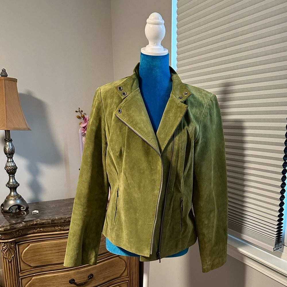 Alfani leather blazer